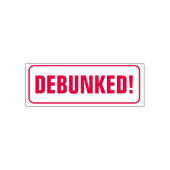 "DEBUNKED!" + Runde Ecken Rechteck Permastempel (Design)