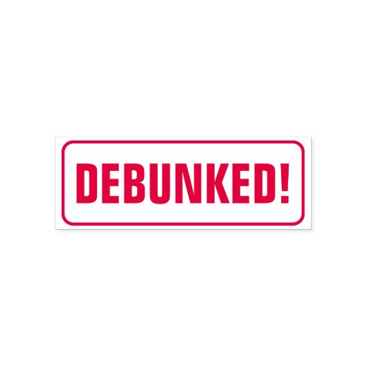 "DEBUNKED!" + Runde Ecken Rechteck Permastempel (Design)