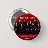 debushification: Trennung der Kirche und des Staat Button (Vorne & Hinten)
