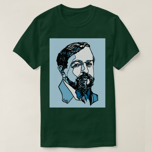 Debussy französischer Impressionist Composer Graph T-Shirt (Design vorne)