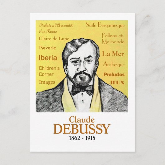 Debussy Postkarte (Vorderseite)