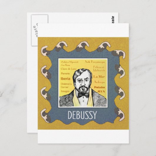 DEBUSSY POSTKARTE (Vorne/Hinten)