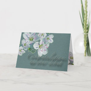 Debut Glückwunsch Frühlingsbeauty Wildblume Karte