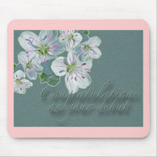 Debut Glückwunsch Frühlingsbeauty Wildblume Mousepad
