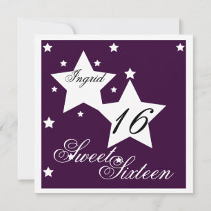 Debutant Star 16 . Geburtstag-Cust. Einladung