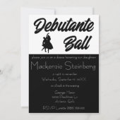 Debutante Ball Cotillion Ballroom tanzen Einladung (Rückseite)