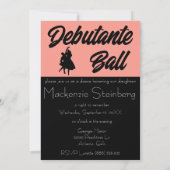 Debutante Ball Cotillion Ballroom tanzen Einladung (Rückseite)