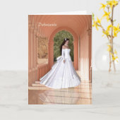 Debutante Glückwunschkarte Karte (Gelbe Blume)