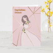 Debutante gratuliert Light Pink Card Karte (Gelbe Blume)