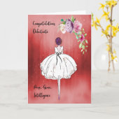 Debutante Herzlichen Glückwunsch an Red Girl & Blu Karte (Gelbe Blume)