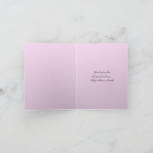 Debutante in der Silhouette Vielen Dank Dankeskarte (Innenseite)