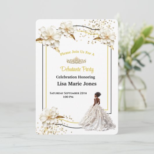 Debutante-Party Einladung (Stehend Vorderseite)