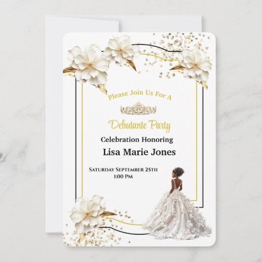 Debutante-Party Einladung (Vorderseite)