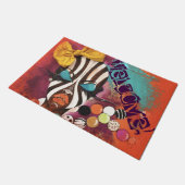 Debütantin-Tür-Matte! Fußmatte (Schrägansicht)