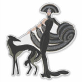 Dec Dog und Lady Die Vinyl Sticker schneiden (Vorderseite)