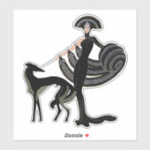 Dec Dog und Lady Die Vinyl Sticker schneiden (Blatt)