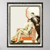 Decadent 1920er Art Deco Avant Garde Couple Poster (Vorne)