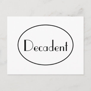 Decadent Art Deco Typografie Postkarte