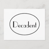 Decadent Art Deco Typografie Postkarte (Vorderseite)