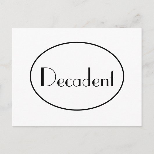 Decadent Art Deco Typografie Postkarte (Vorderseite)
