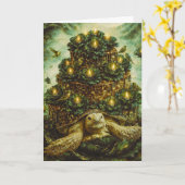 Decadent Forest cake turtle with flowers and birds Karte (Gelbe Blume)