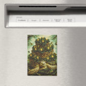Decadent Forest cake turtle with flowers and birds Magnet (In Situ (Geschirrspüler))