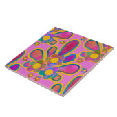 Decadent Guilded Retro Watercolor Ploomf bei Sonne Fliese (Seite)