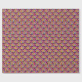Decadent Guilded Retro Watercolor Ploomf Geschenkpapier (Flach)