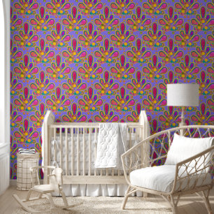 Decadent Guilded Retro Watercolor Ploomf Twilight Tapete