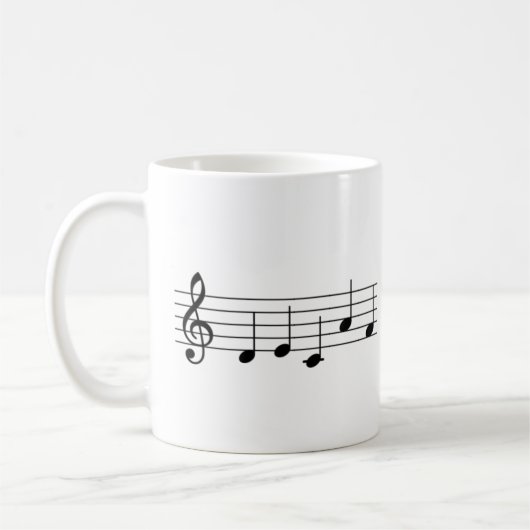Decaf "DECAF" Musiknote Kaffee Tasse Klavierlehrer (Links)