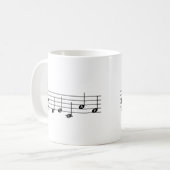 Decaf "DECAF" Musiknote Kaffee Tasse Klavierlehrer (Vorderseite Links)