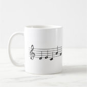 Decaf "DECAF" Musiknote Kaffee Tasse Klavierlehrer (Links)