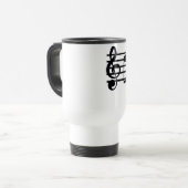 "Decaf" dreifacher Clef-Kaffee/Tee-Behälter Reisebecher (Vorderseite Links)