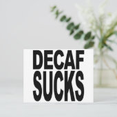 Decaf Ist zum Kotzen Postkarte (Stehend Vorderseite)