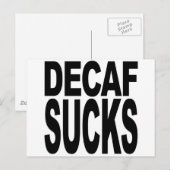 Decaf Ist zum Kotzen Postkarte (Vorne/Hinten)