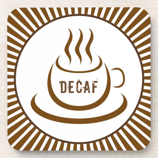 Decaf-Kaffee Getränkeuntersetzer (Vorderseite)