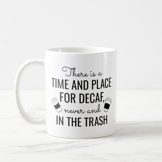Decaf-Kaffee Kaffeetasse (Links)
