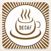 Decaf-Kaffee Rechteckiger Pappuntersetzer (Vorderseite)