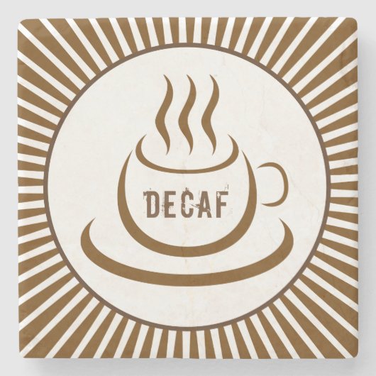 Decaf-Kaffee Steinuntersetzer (Vorderseite)