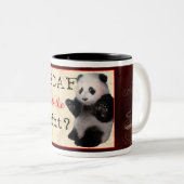 Decaf-Panda-Kaffee Zweifarbige Tasse (VorderseiteRechts)