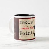 Decaf-Panda-Kaffee Zweifarbige Tasse (Vorderseite Links)