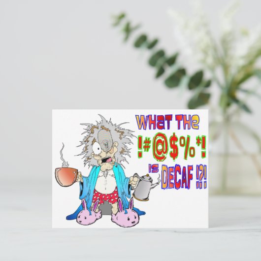 DECAF? POSTKARTE (Stehend Vorderseite)