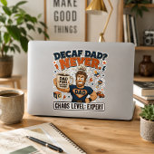 Decaf-Vater-Chaos-Level-Experte-Lustiger-Vater-Lap Aufkleber