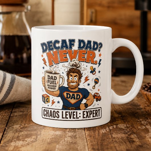 Decaf-Vater-Niemals-Chaos-Level-Experte-Lustiger-V Kaffeetasse