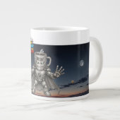 Decaf-Zerstörer – Der Energie-Dieb Jumbo-Tasse (Vorderseite Rechts)