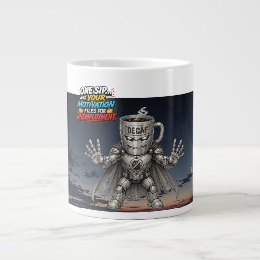 Decaf-Zerstörer – Der Energie-Dieb Jumbo-Tasse (Vorderseite)