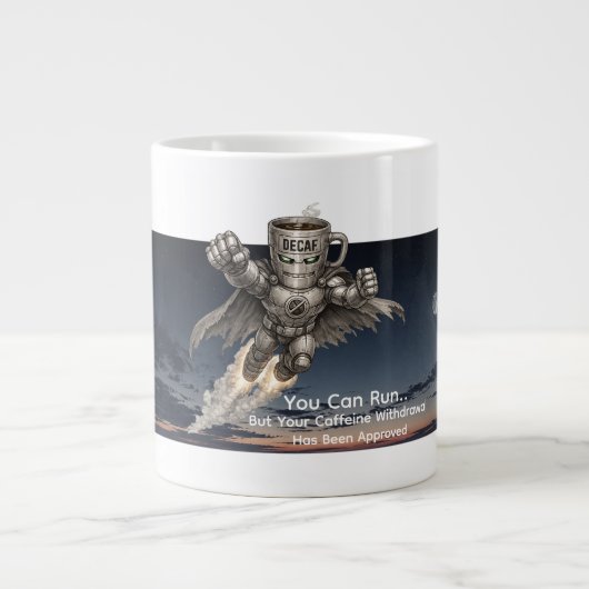 Decaf-Zerstörer hebt ab Jumbo-Tasse (Vorderseite)