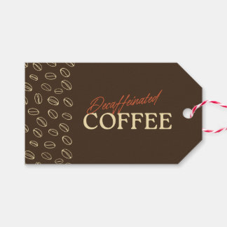 Decaffeinated Coffee Gift Tag – Retro Coffee Beans Geschenkanhänger