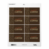 Decaffeinated Coffee Label – Retro Coffee Beans (Vorne)