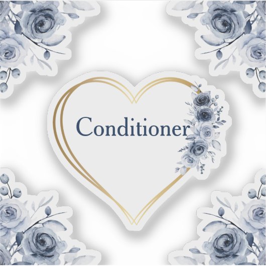 Decal 3" x3" Blauer Blumenzubereiter Aufkleber (Vorderseite)